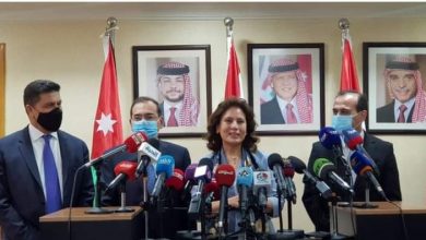 المؤتمر الصحفي لوزراء بترول مصر وسوريا والأردن ولبنان