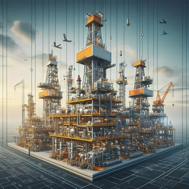 أبراج حفر آبار النفط 