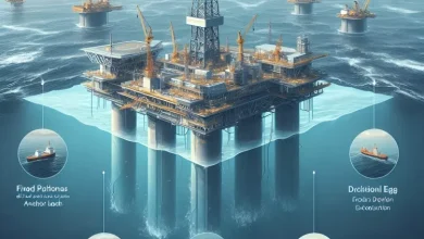 منصات آبار النفط البحرية