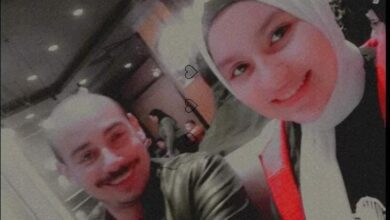 الزميل محمود مرعي ونجلته نور