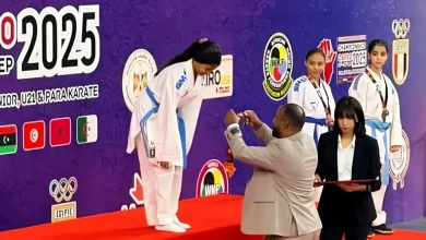نجلة الزميل هاني عشري تفوز ببطولة إفريقيا في الكاراتيه
