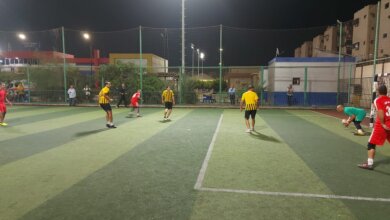 جانب من مباراة بتروتريد والمصرية للمطارات
