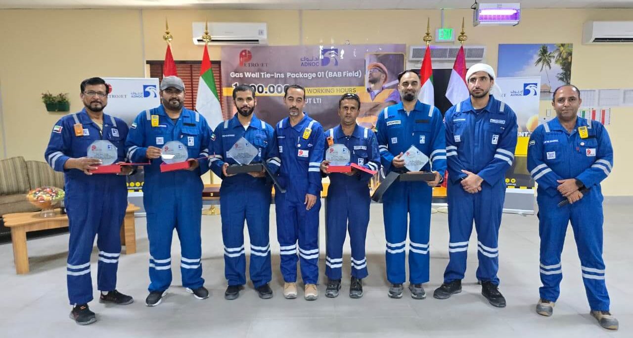 مليون ساعة عمل آمنة .. بتروجيت تحقق إنجازًا جديدًا في الإمارات