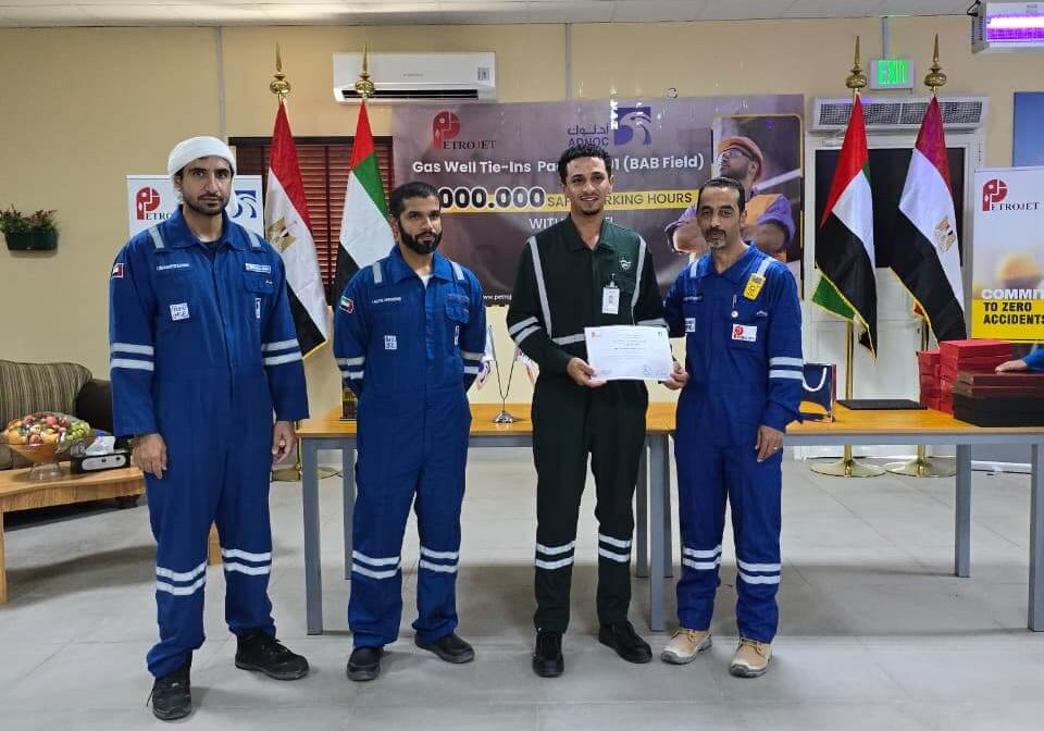 مليون ساعة عمل آمنة .. بتروجيت تحقق إنجازًا جديدًا في الإمارات
