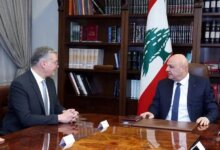 الرئيس اللبناني يستقبل وزير البترول والوفد المرافق له
