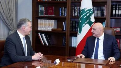 الرئيس اللبناني يستقبل وزير البترول والوفد المرافق له