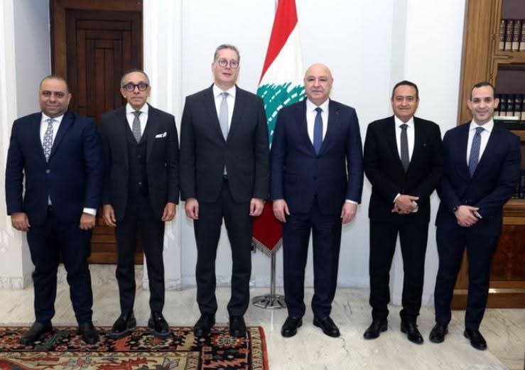 الرئيس اللبناني يستقبل وزير البترول والوفد المرافق له