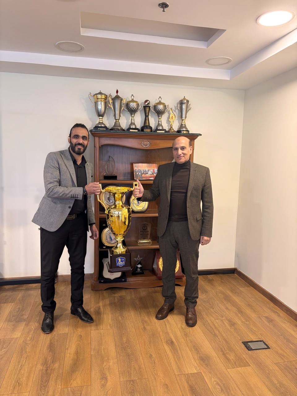 رئيس بتروتريد يهنئ الزميل أحمد القاضي على قيادة منتخب مصر للفوز بكأس العالم للميني فوتبول