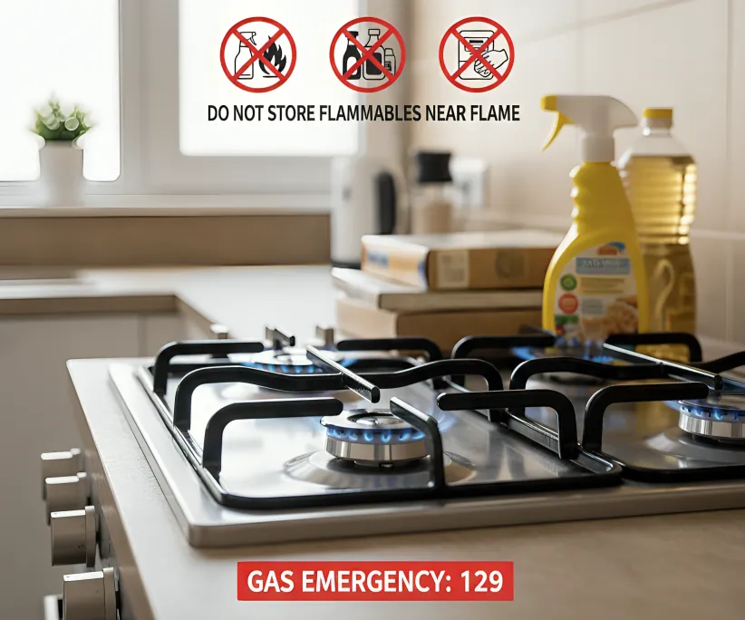 إرشادات السلامة لتجنب مخاطر الاشتعال بالمطابخ