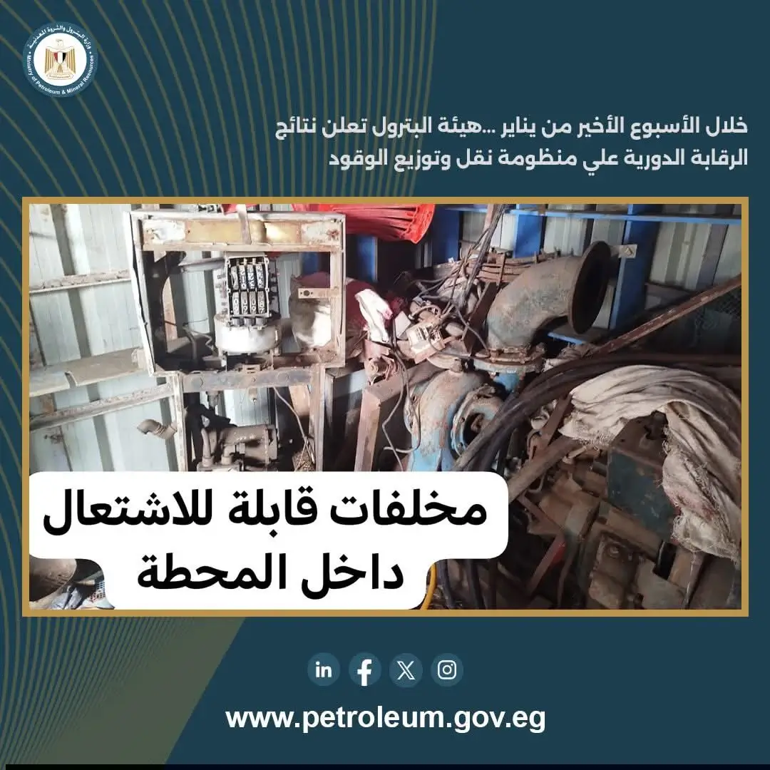 هيئة البترول تعلن نتائج الرقابة الدورية علي تداول المنتجات البترولية