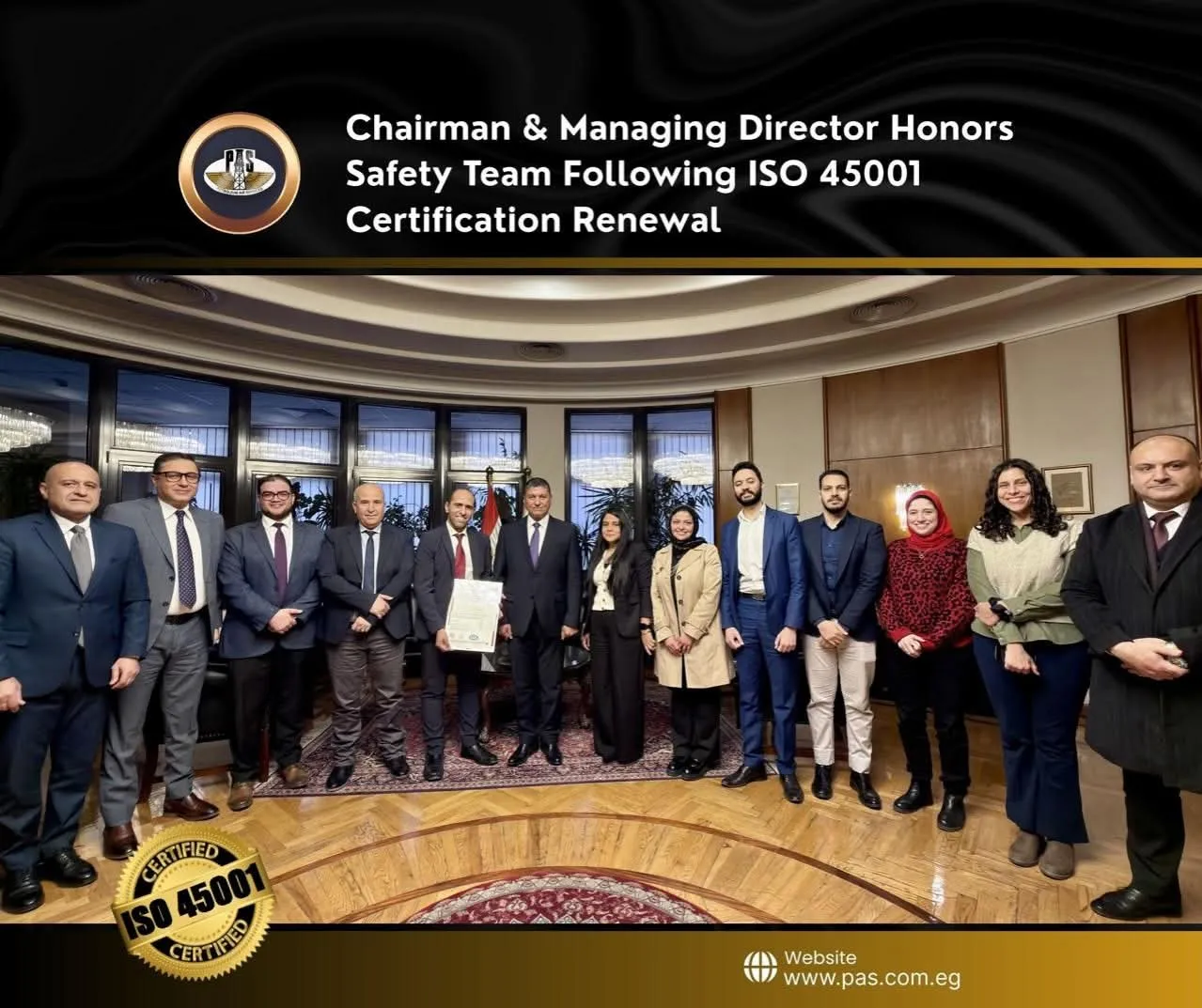 خدمات البترول الجوية تجدد شهادة "الأيزو 45001" للعام السابع على التوالي