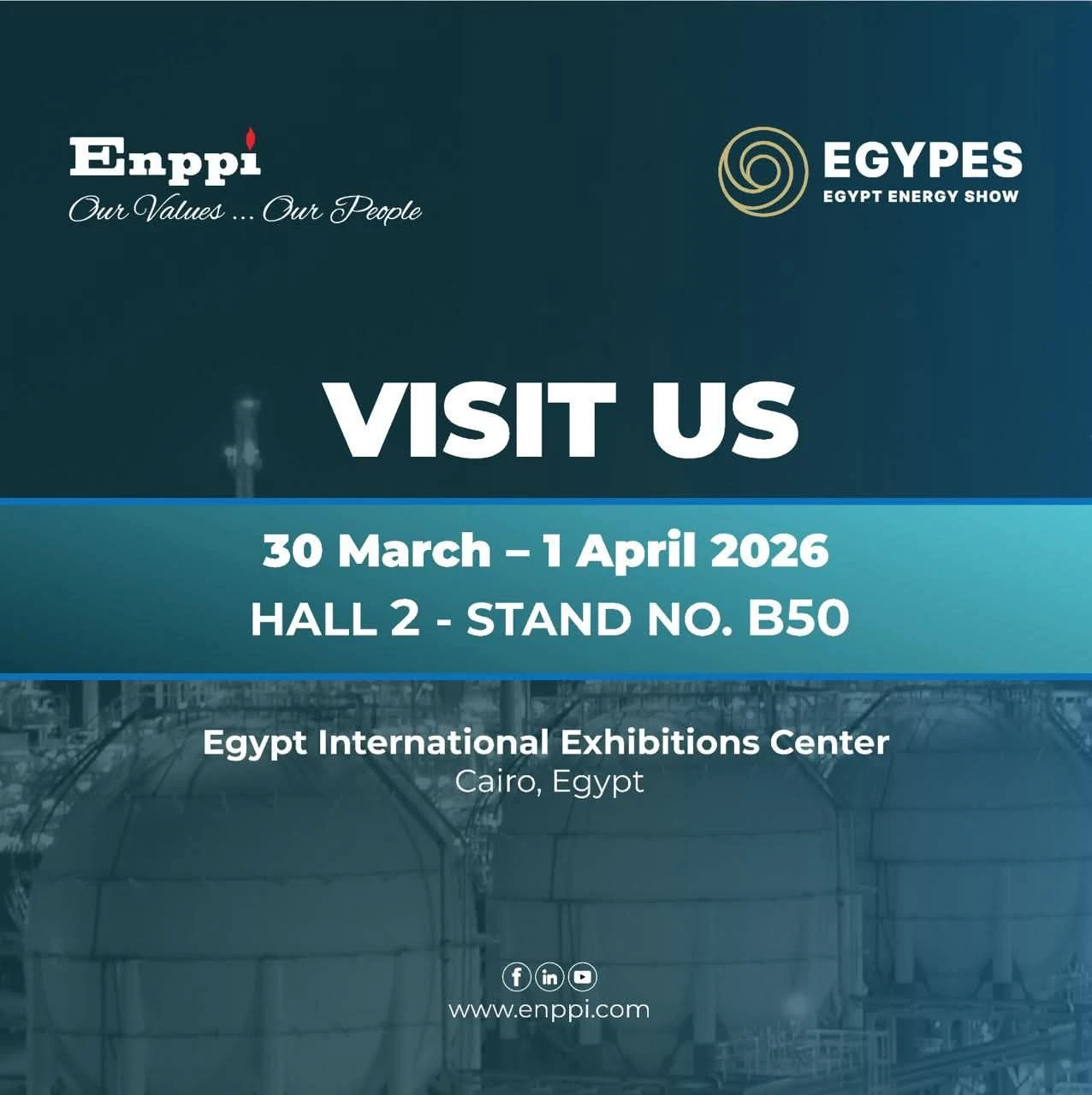 شركة «إنبي» الهندسية تطلق مشاركتها في «إيجبس 2026» بأحدث حلولها للصناعات البترولية والكيماوية