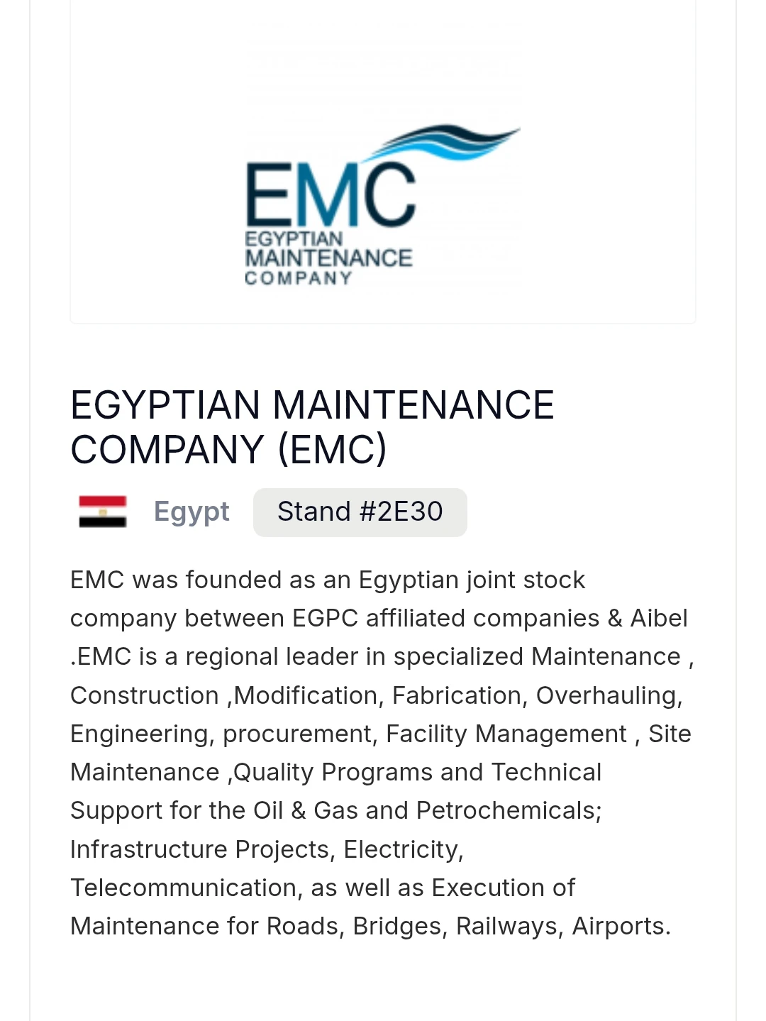 مصر للصيانة تشارك في «إيجبس 2026» لتعزيز كفاءة التشغيل في قطاع الطاقة