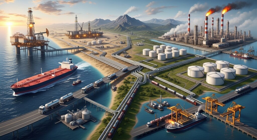 سلاسل الإمداد في قطاع النفط والبترول 