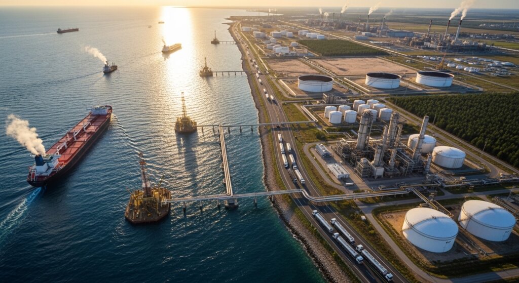 سلاسل الإمداد في قطاع النفط والبترول 