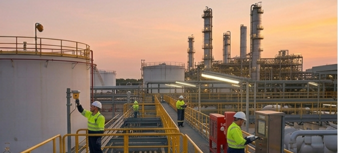 أنظمة السلامة الصناعية وإدارة المخاطر في قطاع النفط والبترول