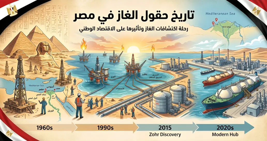 تاريخ حقول الغاز في مصر