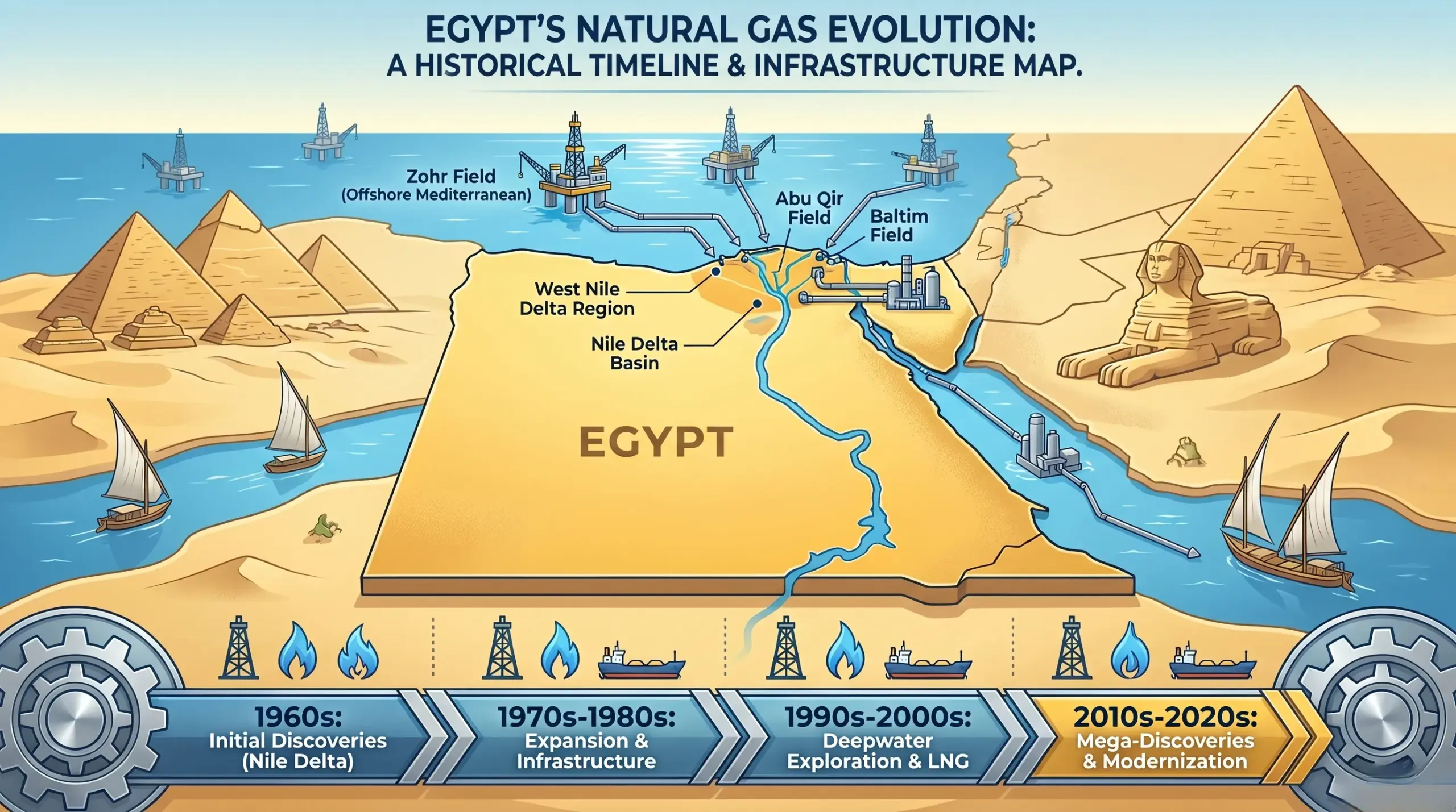 تاريخ حقول الغاز في مصر 