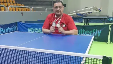 الزميل أحمد زكي يفوز بفضية وبرونزية بطولة الجمهورية البارالمبية