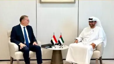وزير البترول يبحث مع سلطان الجابر زيادة استثمارات أدنوك في استكشاف وإنتاج الغاز بمصر