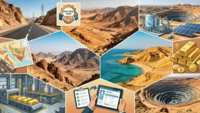 التعدين في الصحراء الشرقية ومرسى علم وسيناء