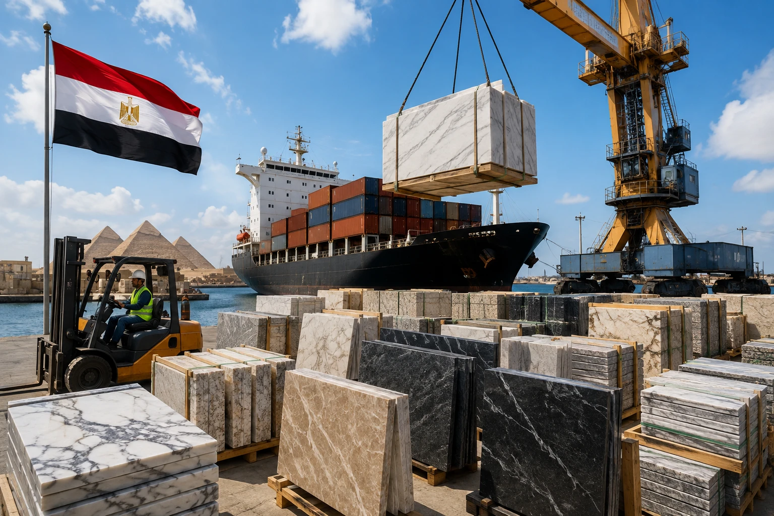 تصدير الرخام والجرانيت المصري