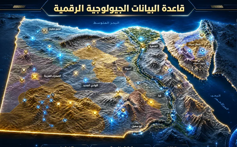 قاعدة البيانات الجيولوجية التعدينية الرقمية في مصر