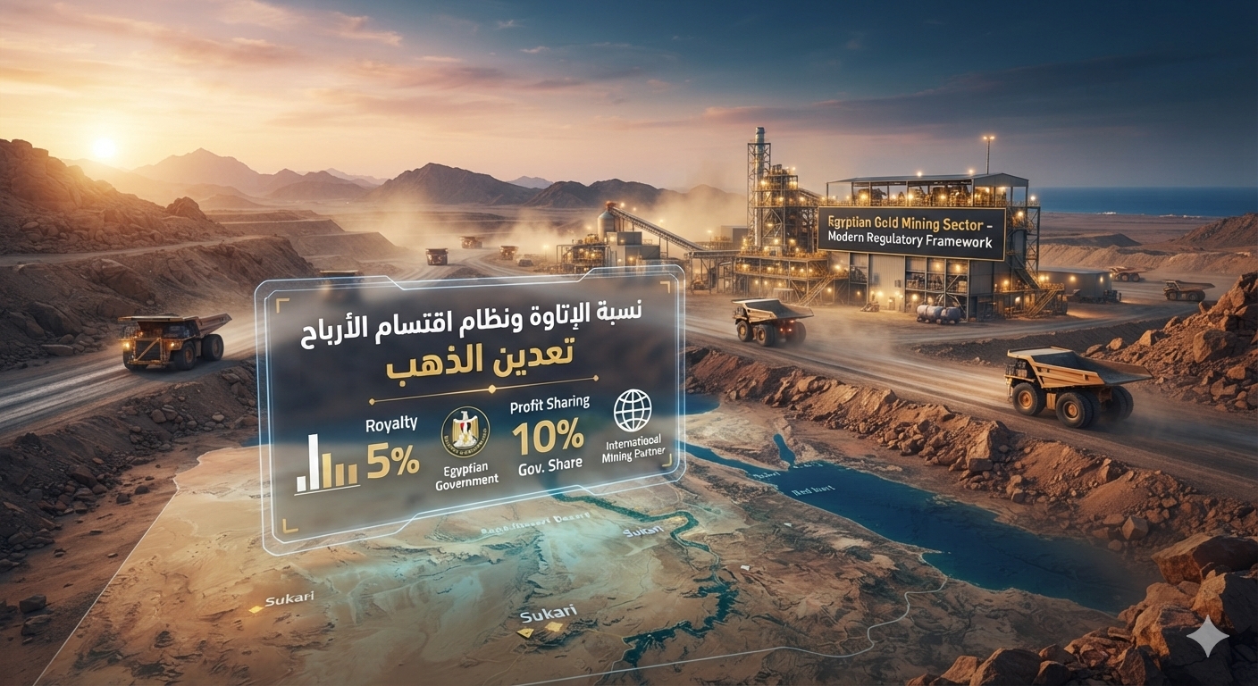 نسبة الإتاوة ونظام اقتسام الأرباح في تعدين الذهب