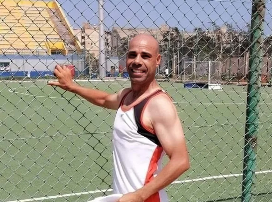 محمد عبد الموجود لاعب النصر للبترول يحصد ذهبية "100 متر عدو" بأولمبياد الشركات الـ59