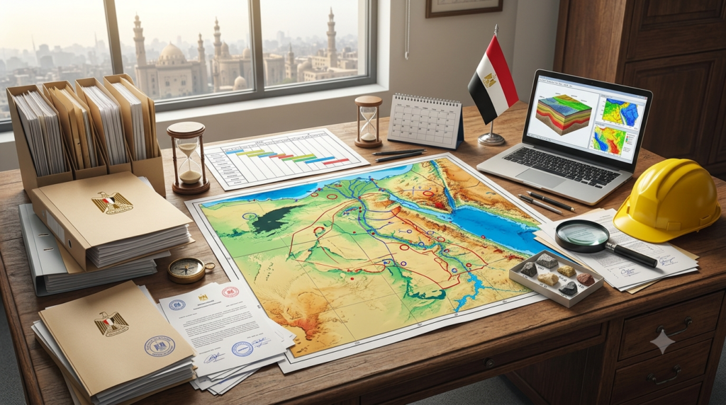 إجراءات ومدة ترخيص البحث والاستكشاف في مصر