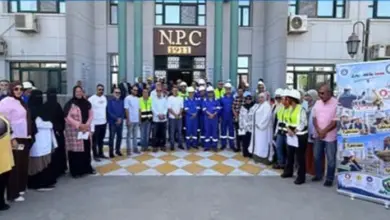 «بلاغك يفرق».. وقفة سلامة بشركة النصر للبترول لتعزيز ثقافة الوقاية
