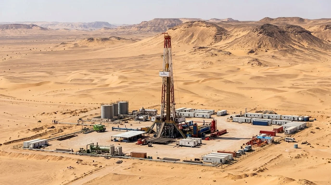 بئر شمال أوبرا–2 - حقول الغاز بالصحراء الغربية المصرية 